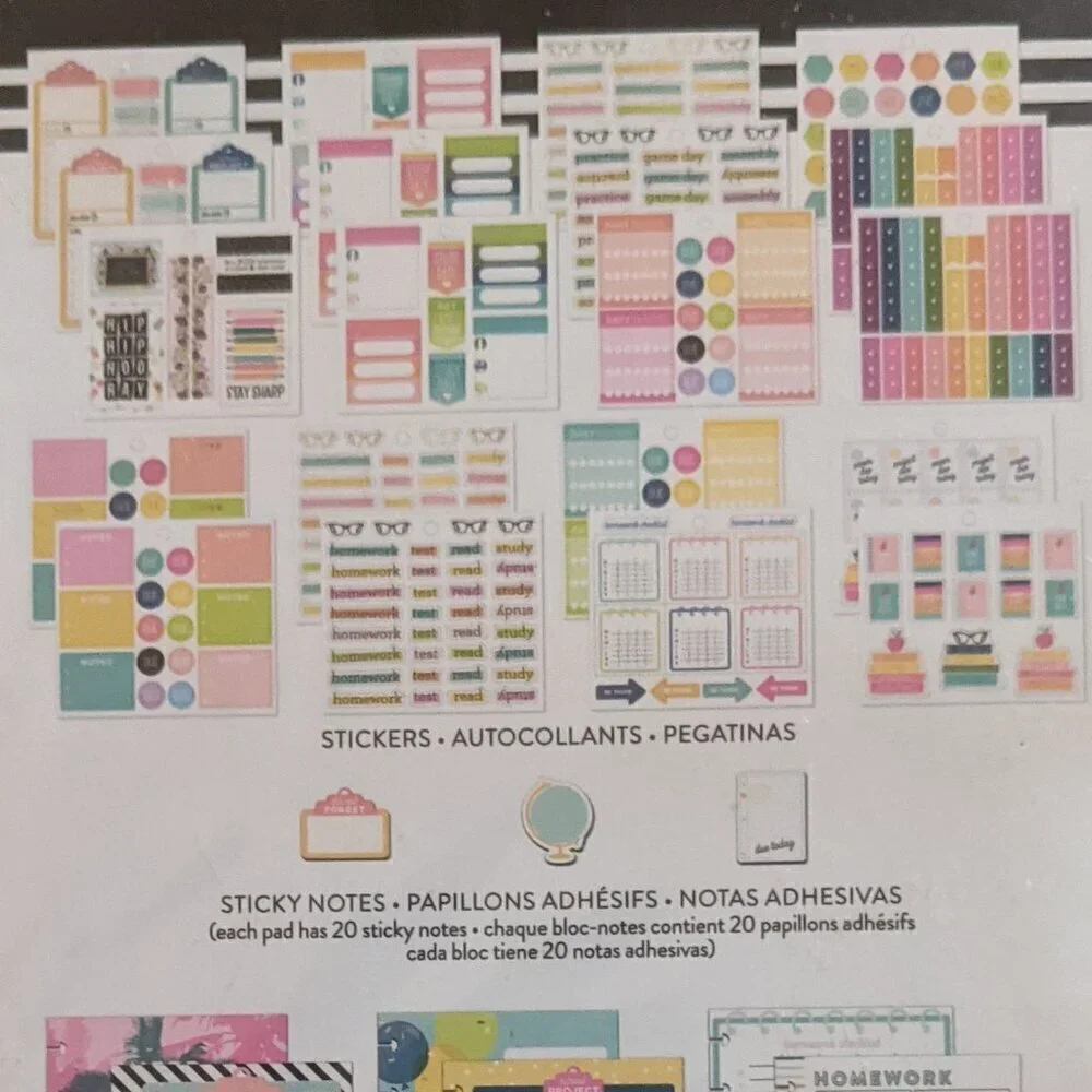 NWT 423pc Happy Planner Vacay Student School Multi Pack Stickers Accessories NEW